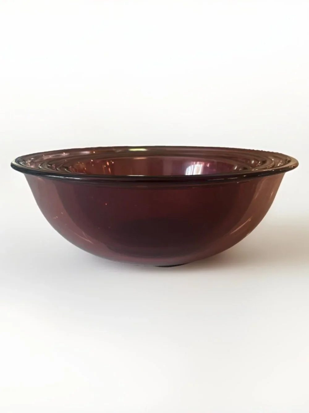Vintage Pyrex Vision Set of 3 Purple Cranberry Nesting Mixing Bowls 322 323 325